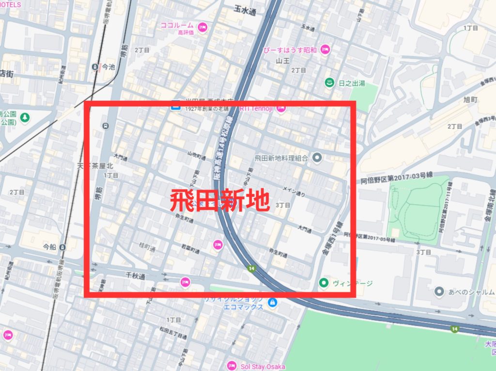飛田新地地図